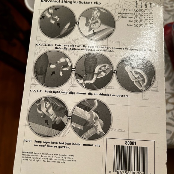 NWT shutter And gutter Clips for Christmas Lights -4 pack - Picture 3 of 3